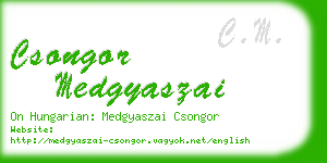 csongor medgyaszai business card